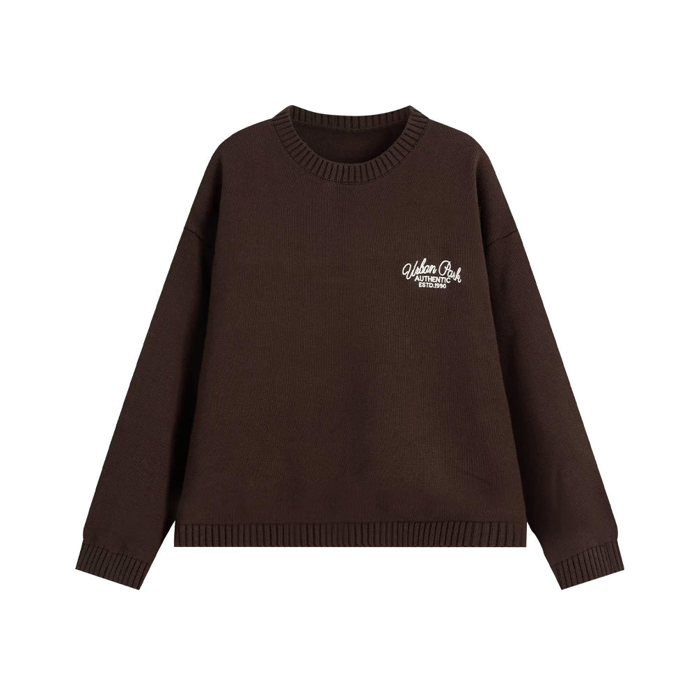 Loopsoon Back Jacquard Versatile Loose Sweater