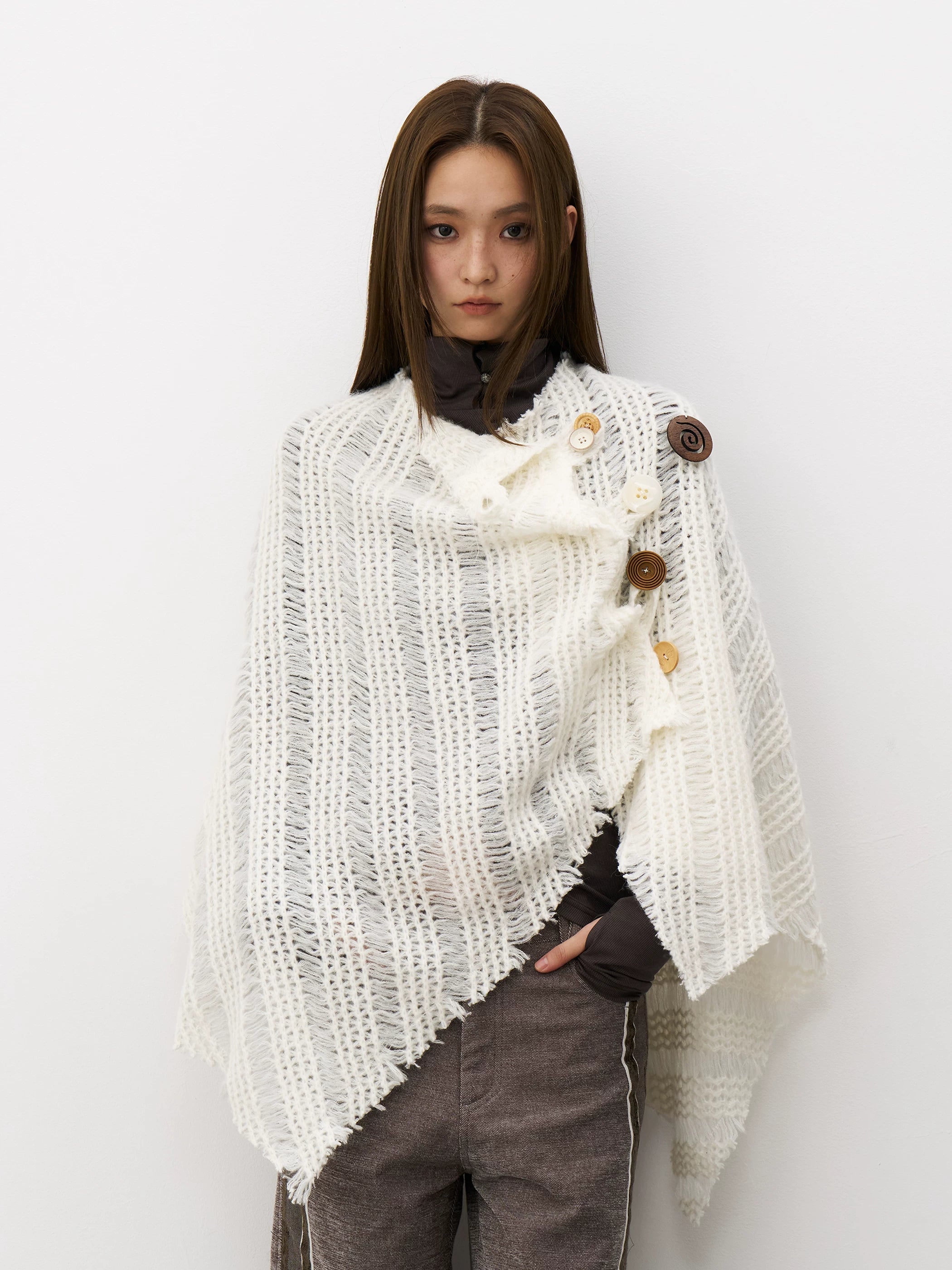 THELIGHT Casual Button Versatile Shawl