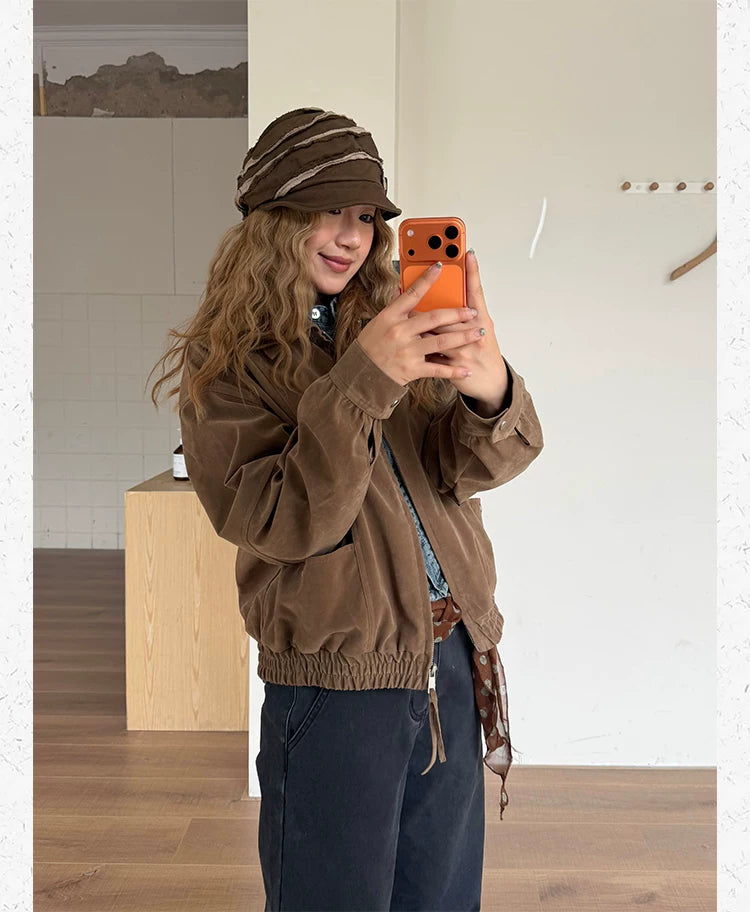 CCYE Suede Spliced Maillard Jacket