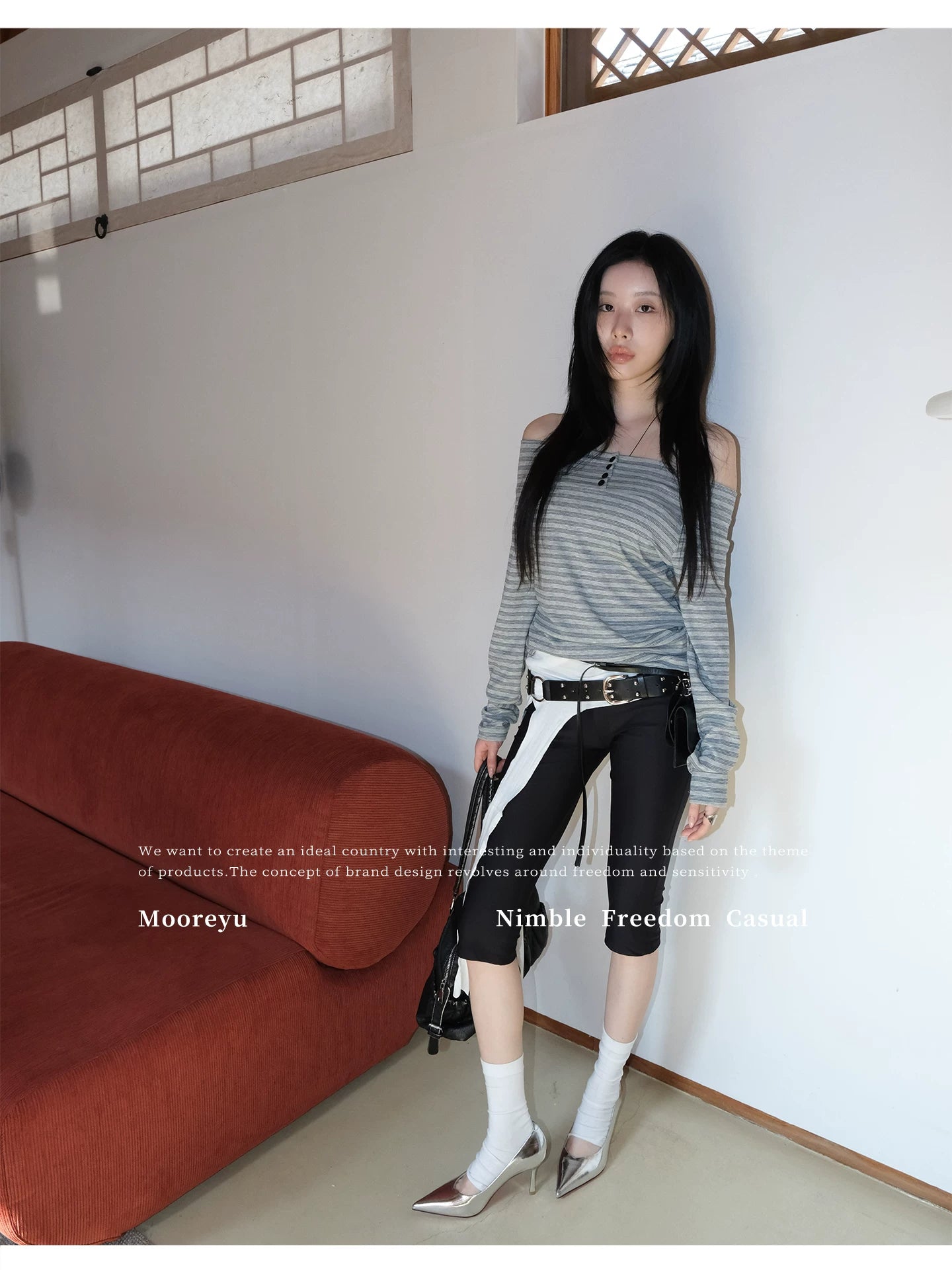 Mooreyu Pointed Head Temperament Stiletto High Heels