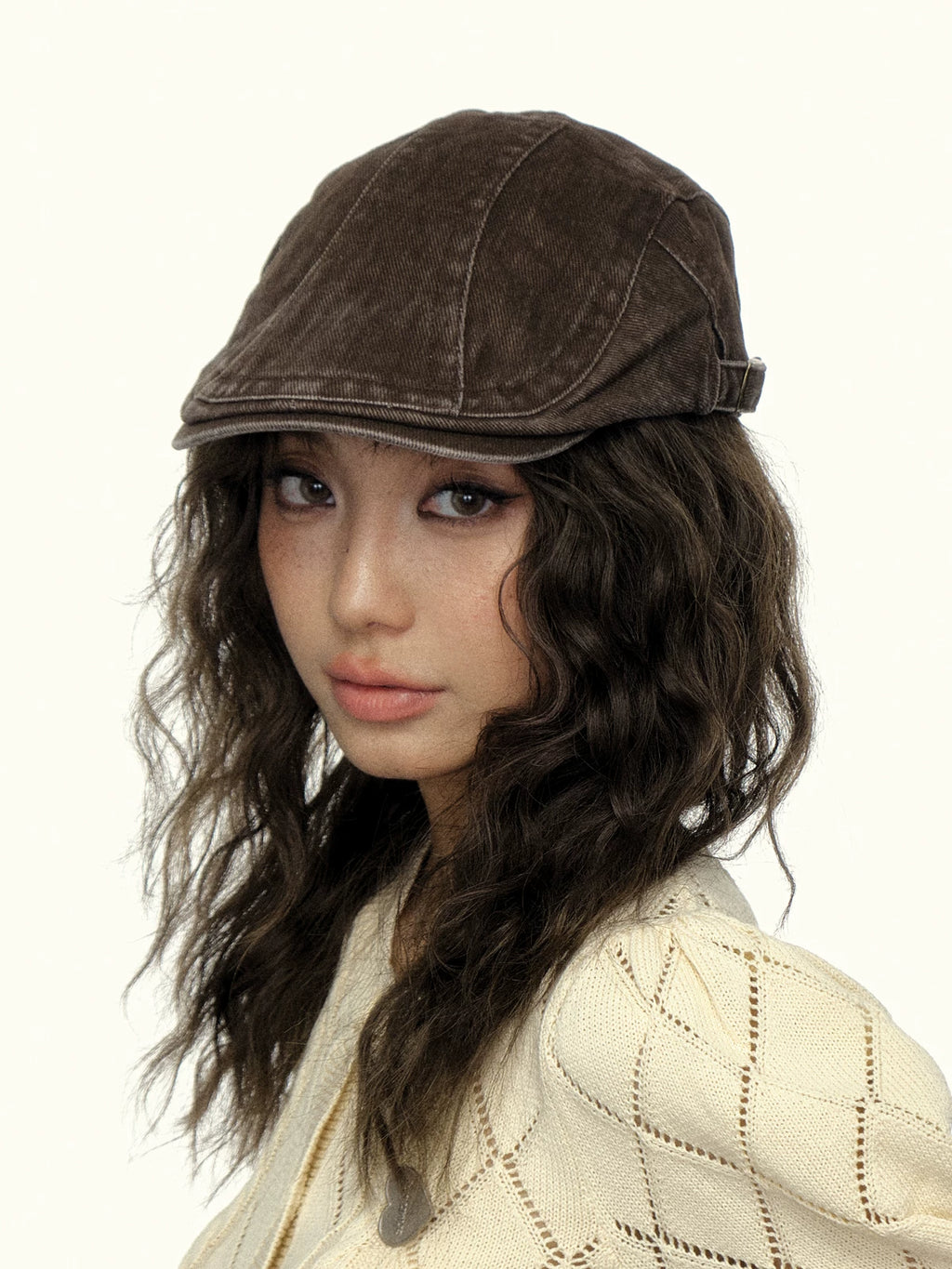 YORSOYI Retro Washed Old Denim Cap