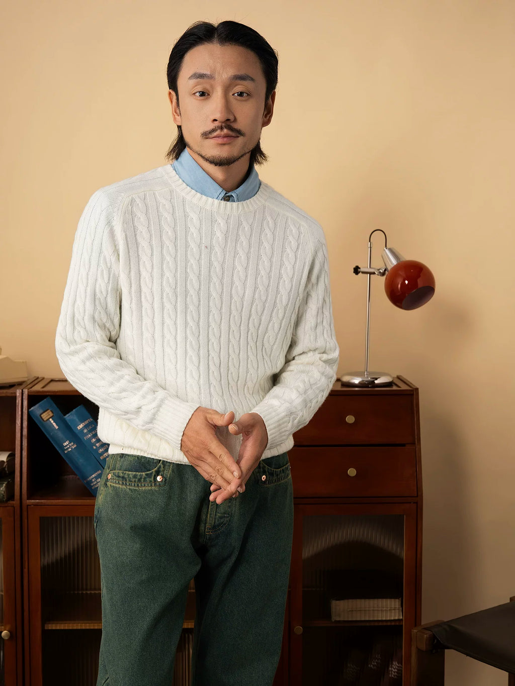 SOARIN Crew Neck Twisted Knitted Sweater