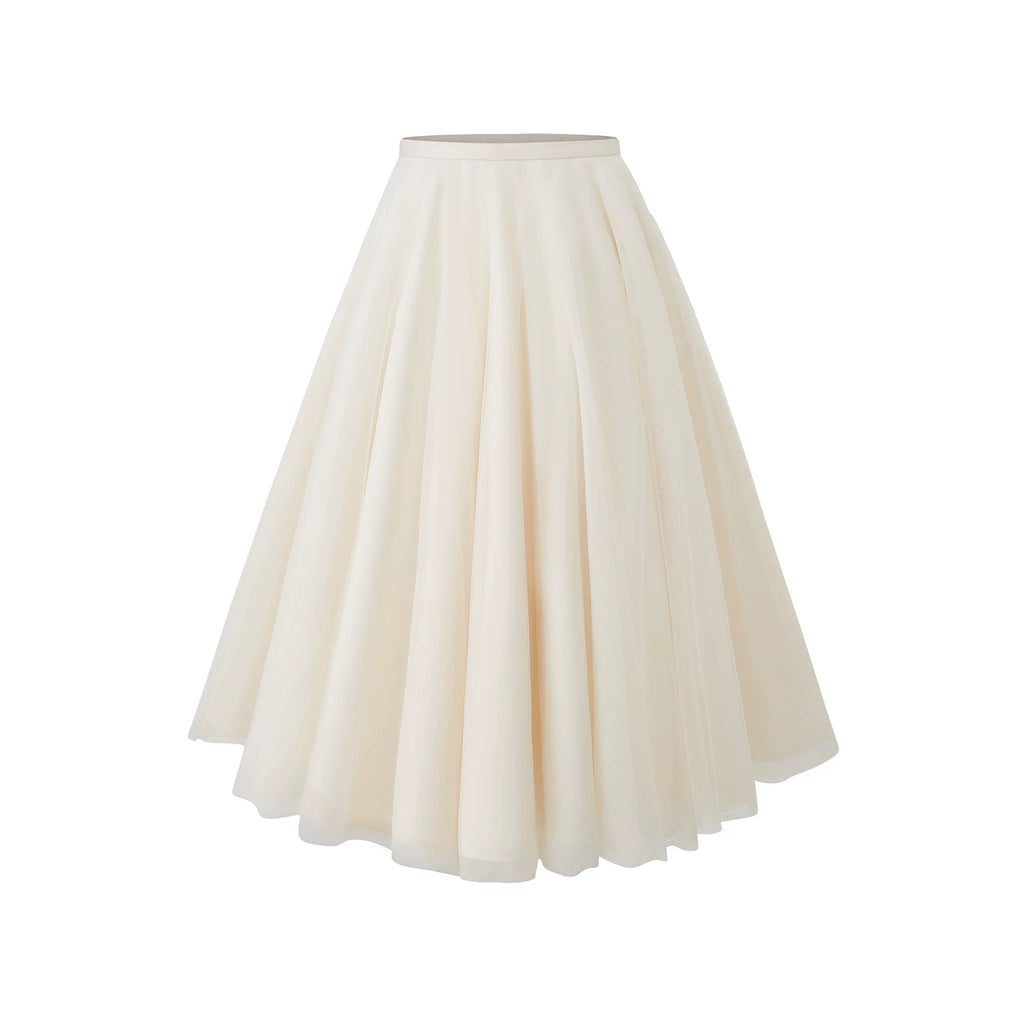 Avenement Mesh Waist Thin Versatile Skirt