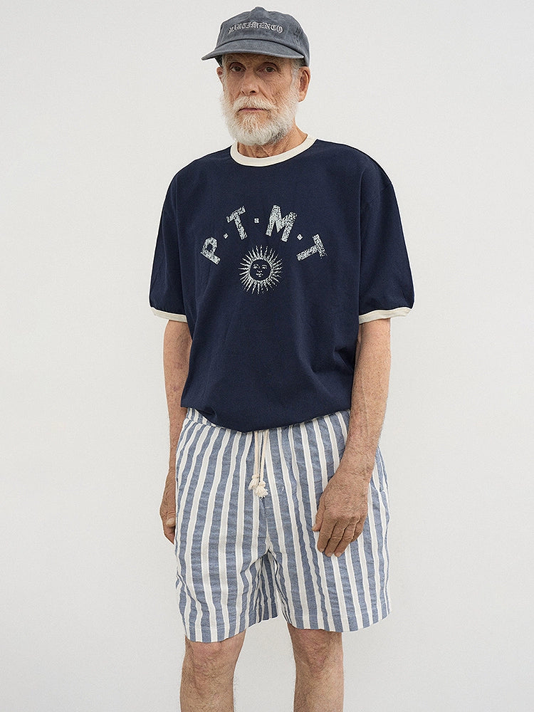 PARTIMENTO Washed Old Sun Print Tee