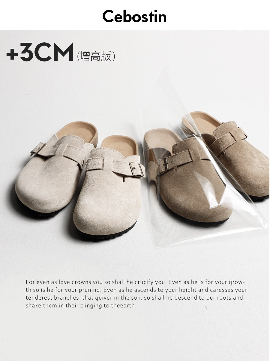 Cebostin Retro Soft Bottom Bag Head Half Clogs