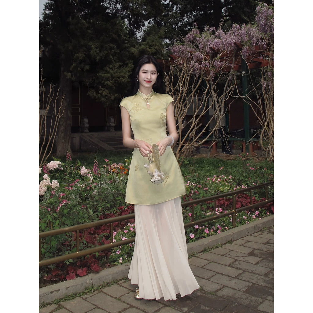 ZIHE Embroidered Short Butterfly Dress