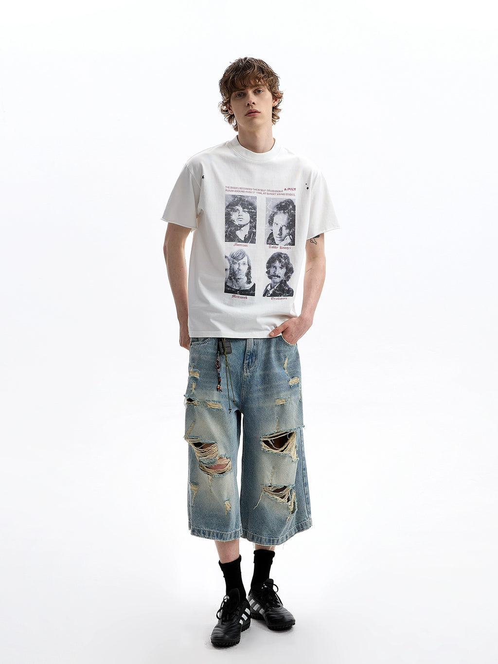 A PUEE Retro Band Portrait Print Tee