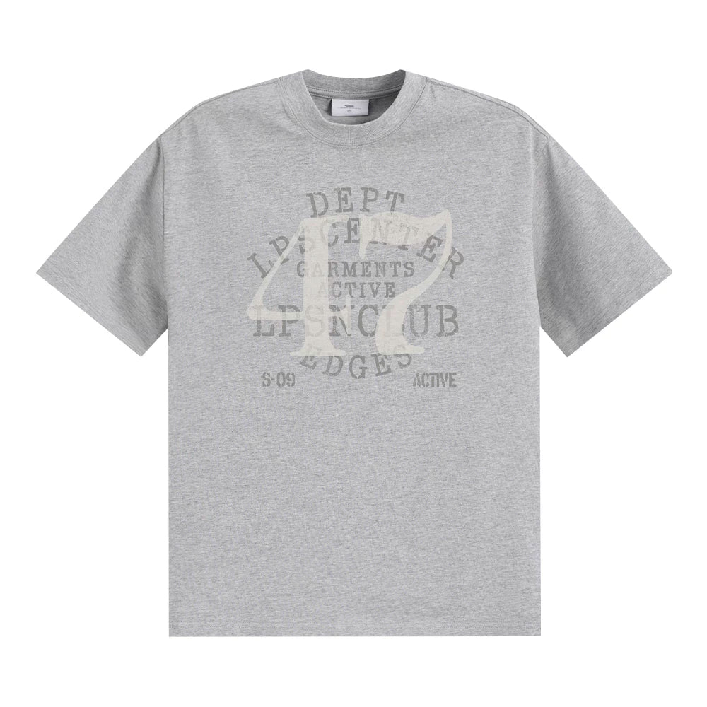 Loopsoon Retro Old Digital Print Crew Neck Tee