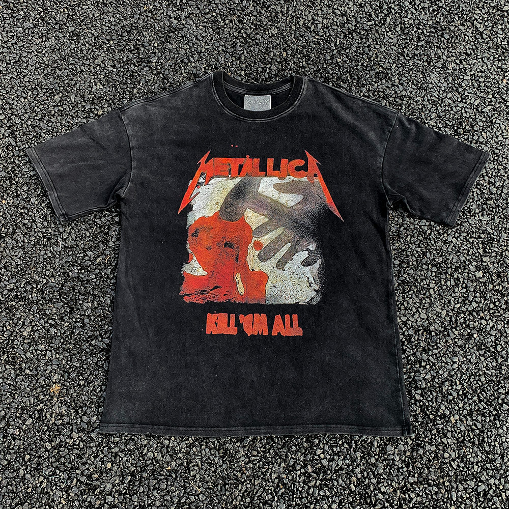 Wang Youbing Studio! METALLICA 260g 100% Cotton Tee