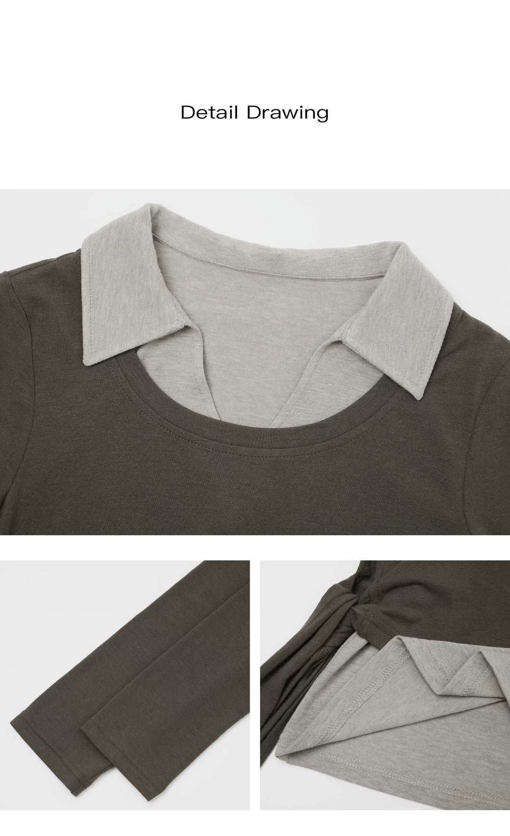 EIGHTHMONTH Fake Two-piece Lapel Slim Long Sleeve
