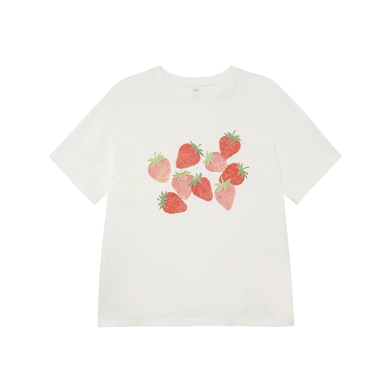 KANO Fresh Strawberry Digital Printing Casual Tee
