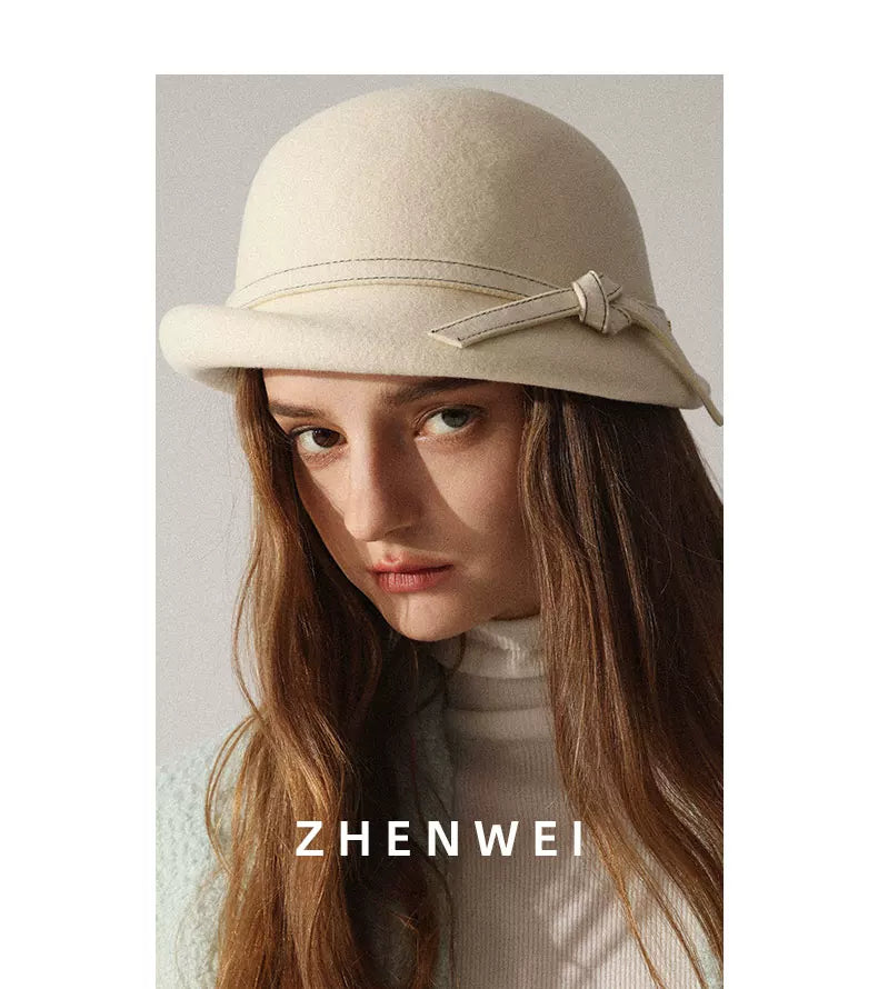 ZHENWEI Wool Foreign Golden Hat