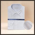 CULTUM Big Tip Neck Button Neck Slim-Fit Striped Shirt