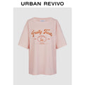 URBAN REVIVO Fruit Letter Print Loose Tee