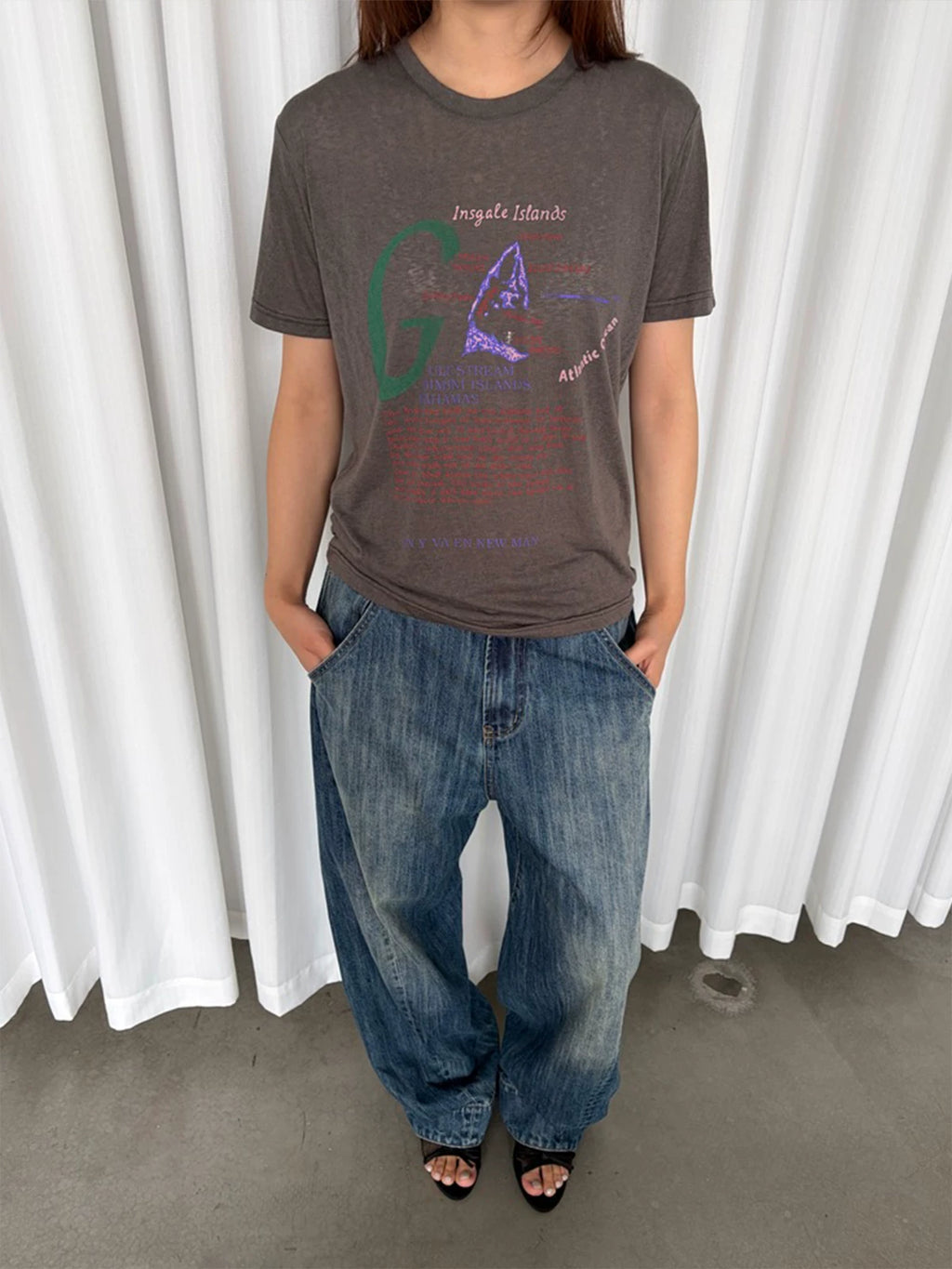 InsGale Retro Old Mottled Print Tee