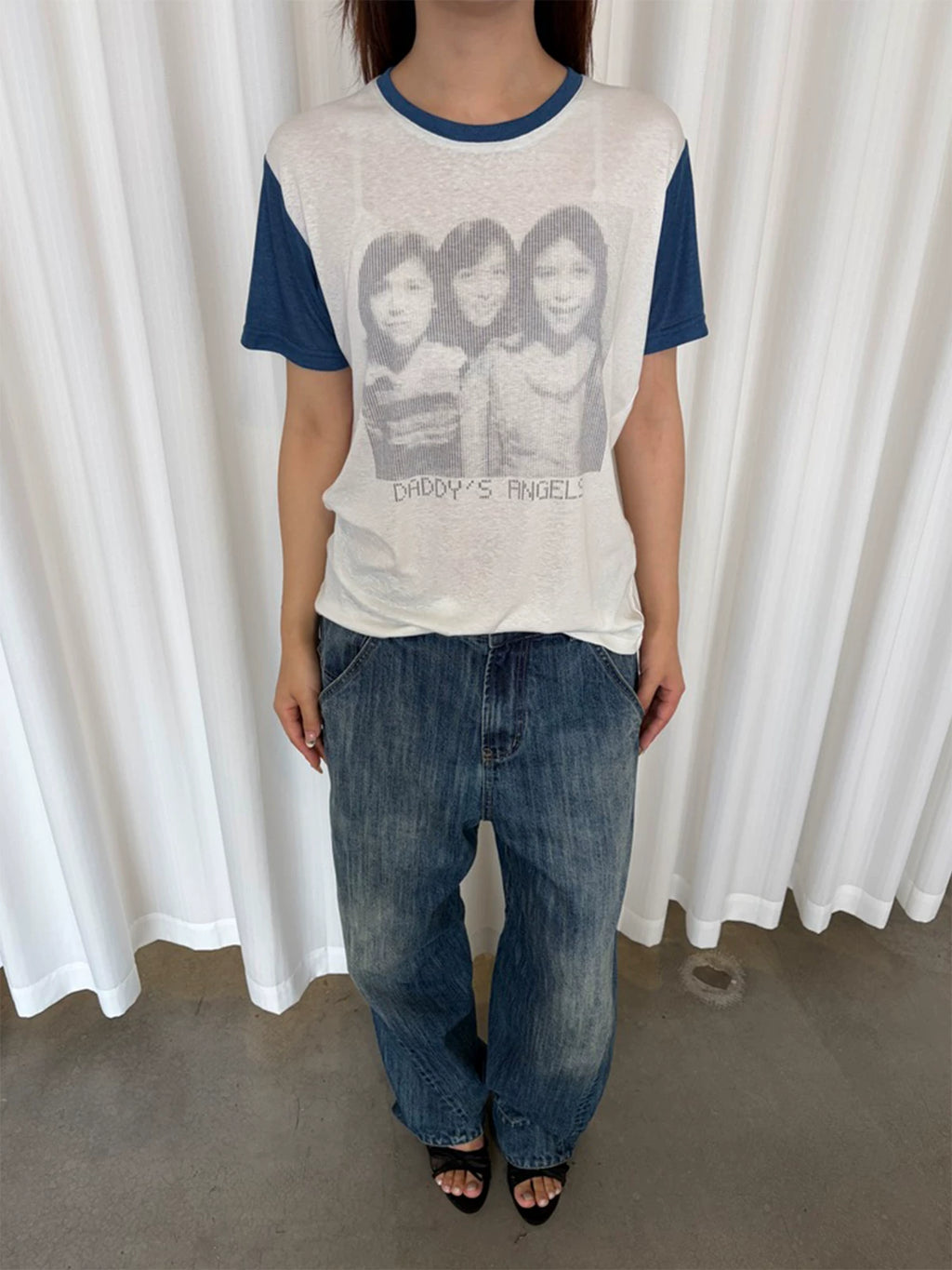 InsGale Retro Stitching Contrasting Tee