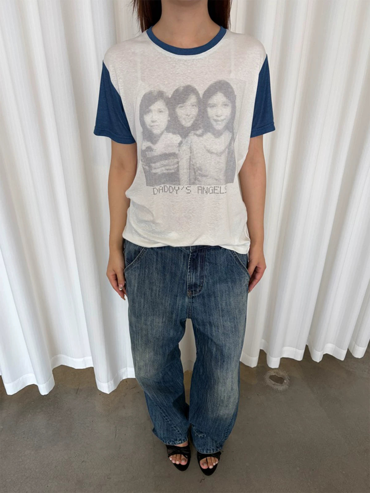 InsGale Retro Stitching Contrasting Tee
