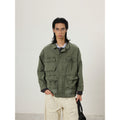 BTSG Multi-pocket Stand-up Collar Zip-up Tooling Jacket