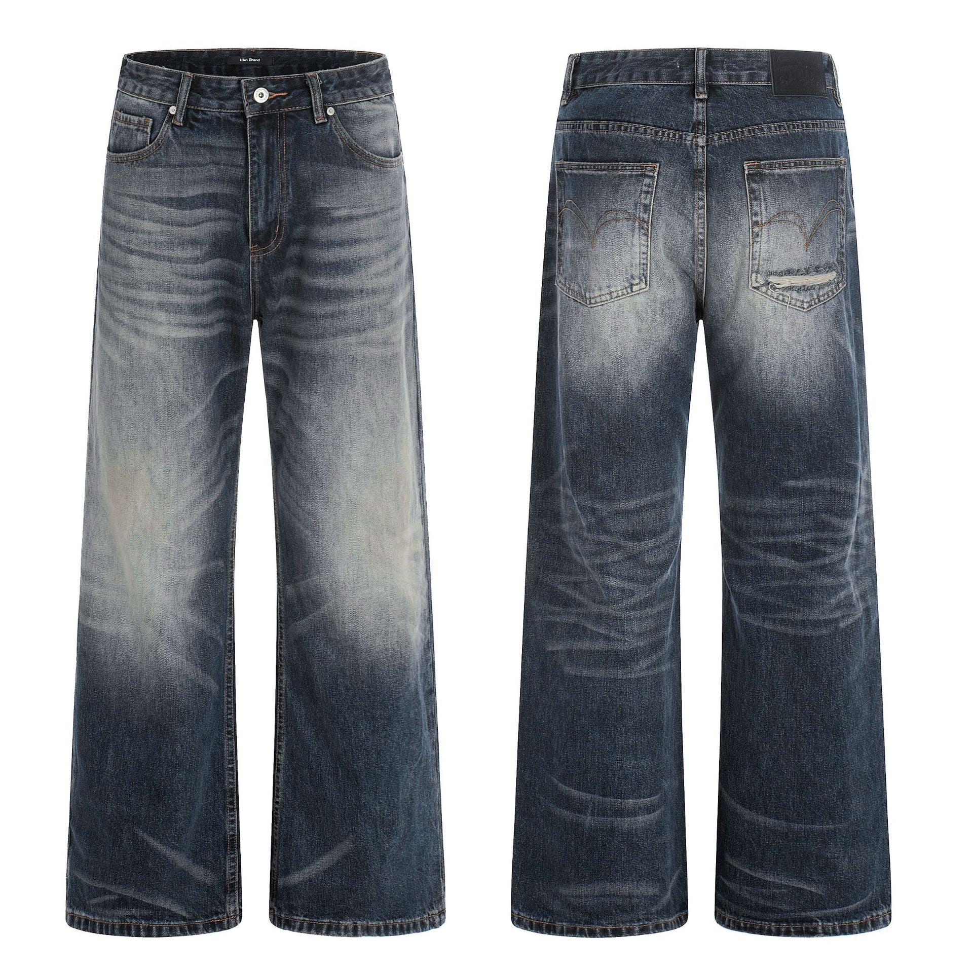 11KN Retro Straight and Micro-mop Jeans