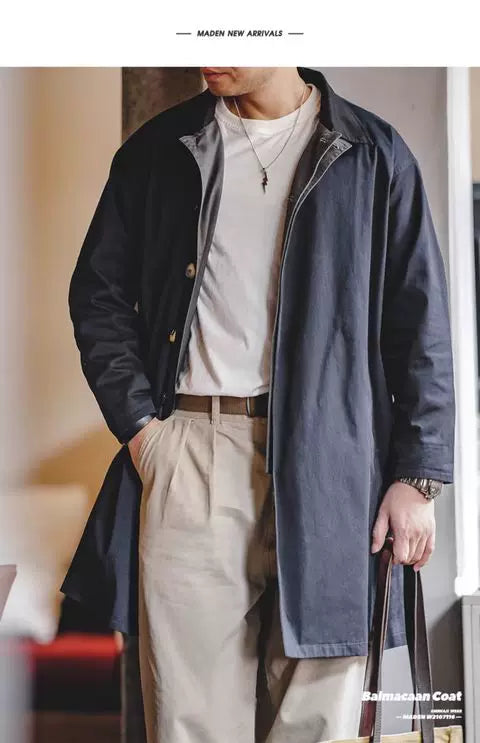Madden Balmacaan Windbreaker Long Thin Coat
