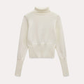 EGGKA Turtleneck Slim-fitting Waist Wool Knitted Sweater