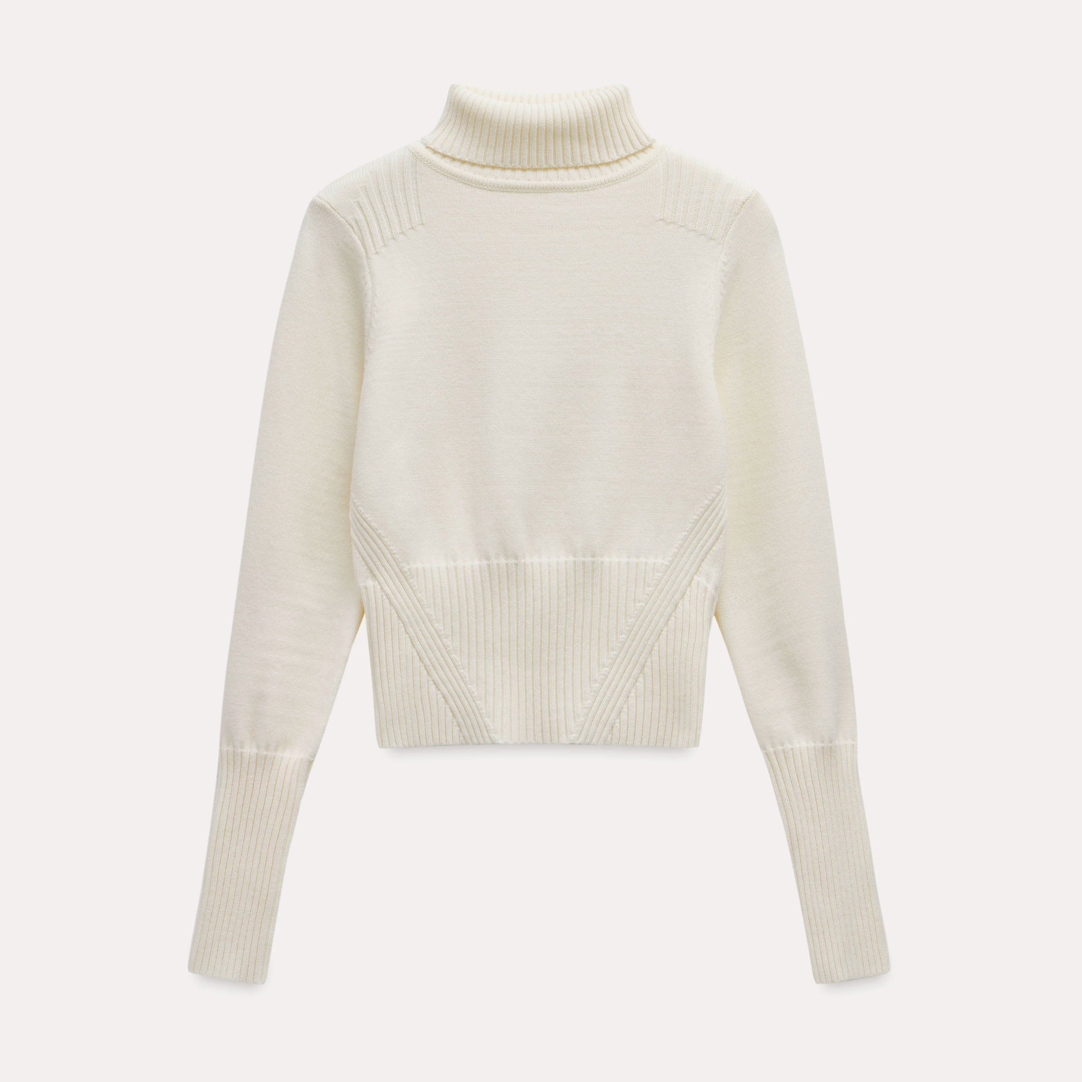 EGGKA Turtleneck Slim-fitting Waist Wool Knitted Sweater