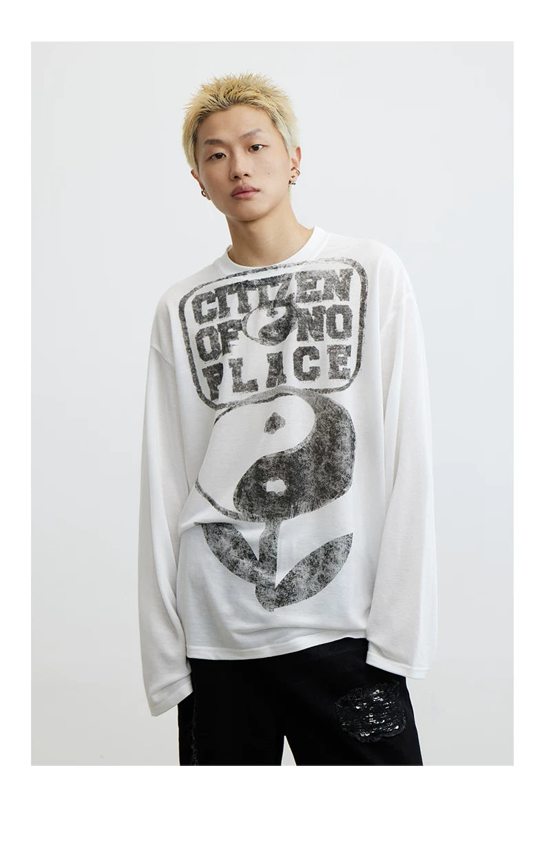 CONP Round Neck Casual Cool Long Sleeve