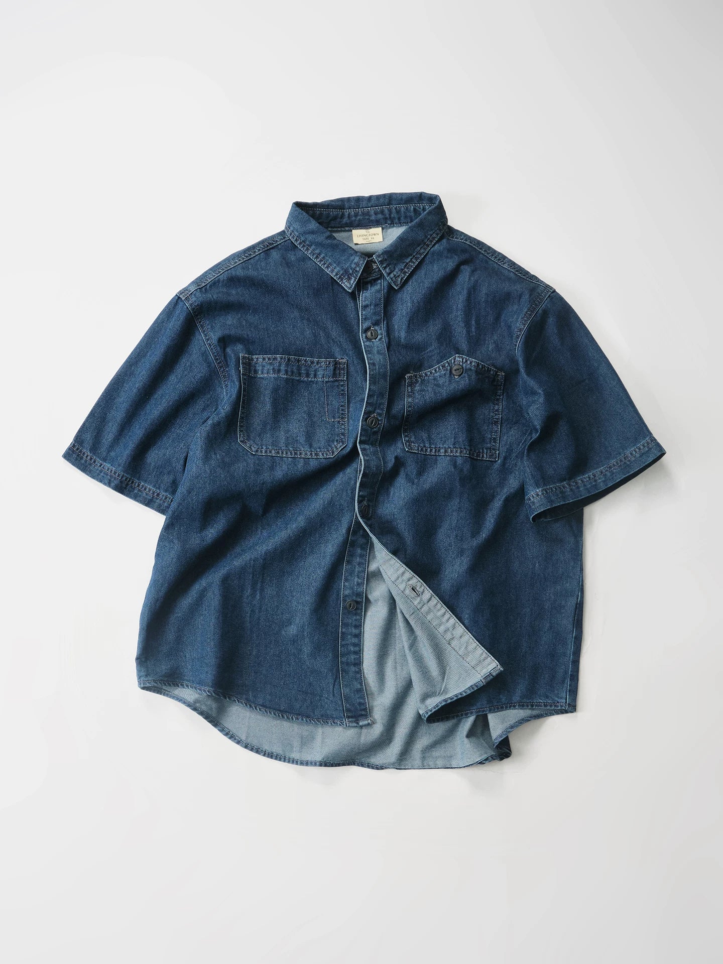 LIVINGTOWN Vintage Loose Versatile Denim Shirt