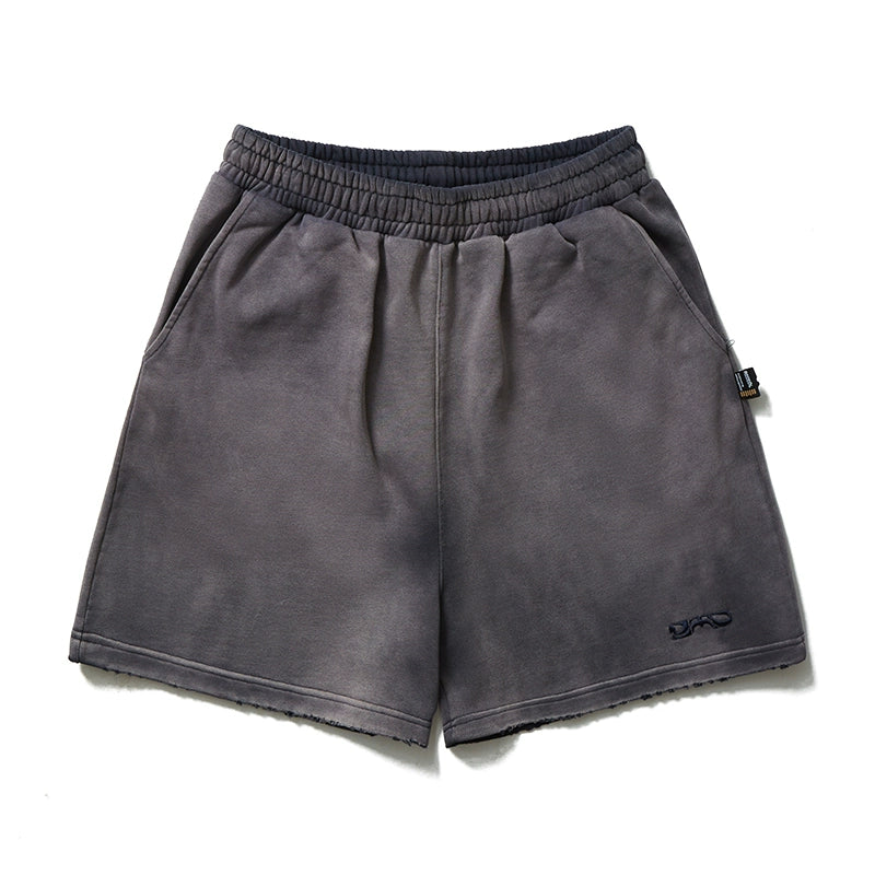 Remedy Washed Embroidered Frayed Casual Shorts