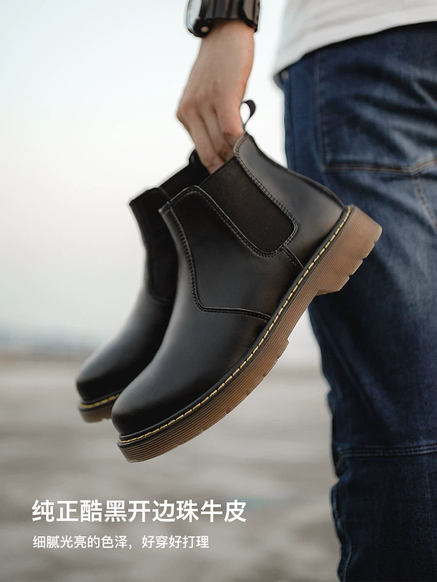 Maden High-top Chelsea Casual Leather Shoes Martin Booties