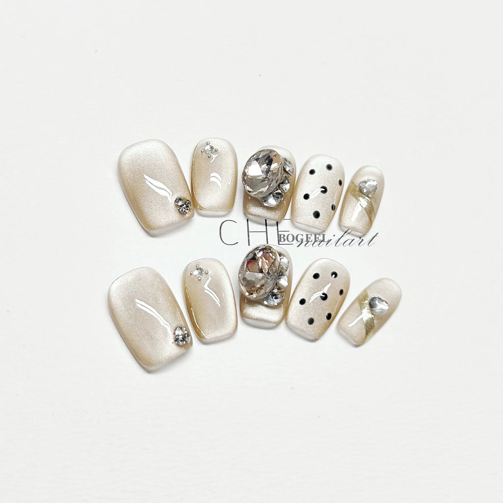 BOGEEL Polka Dot Flash Diamond High-end Short Wearing Armor