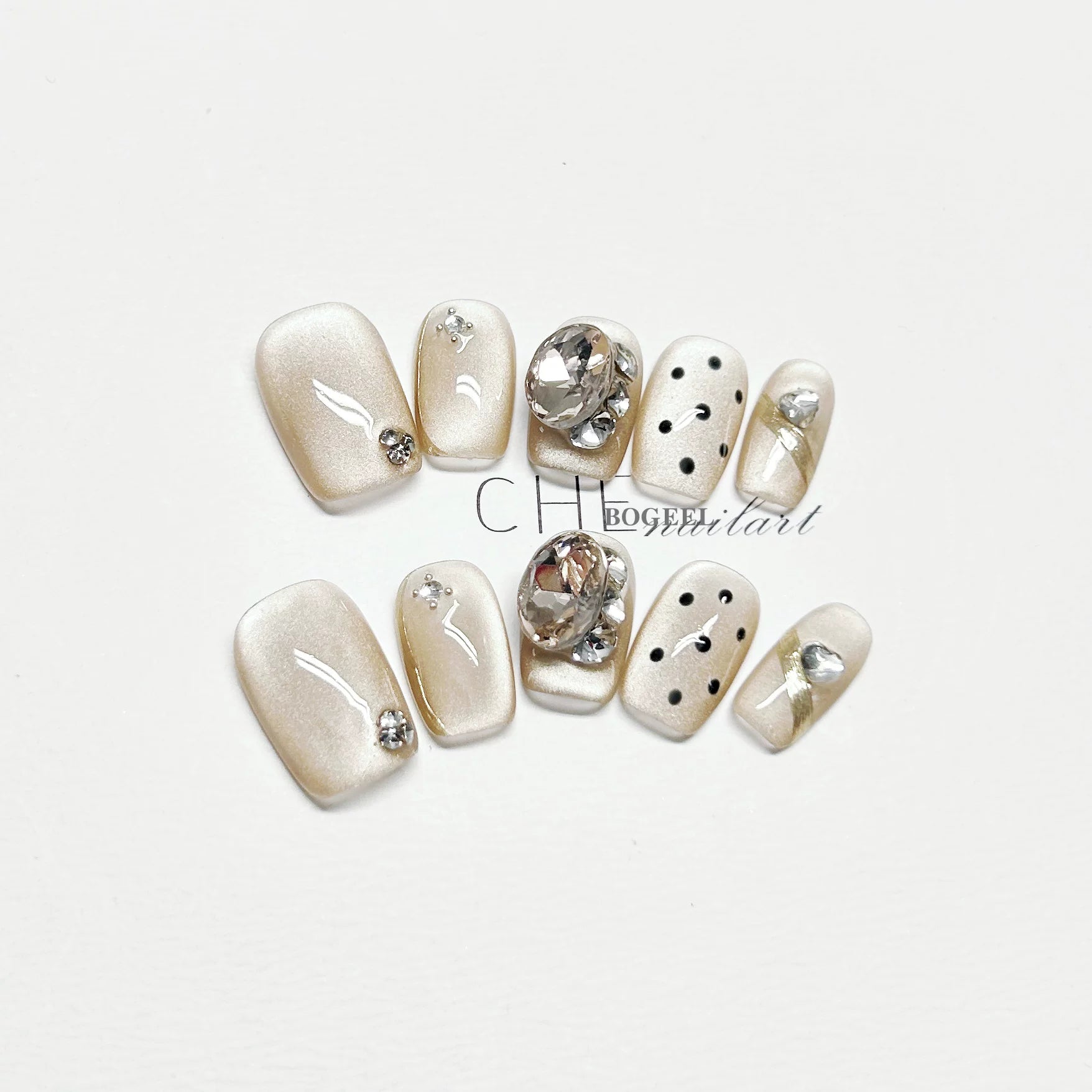 BOGEEL Polka Dot Flash Diamond High-end Short Wearing Armor
