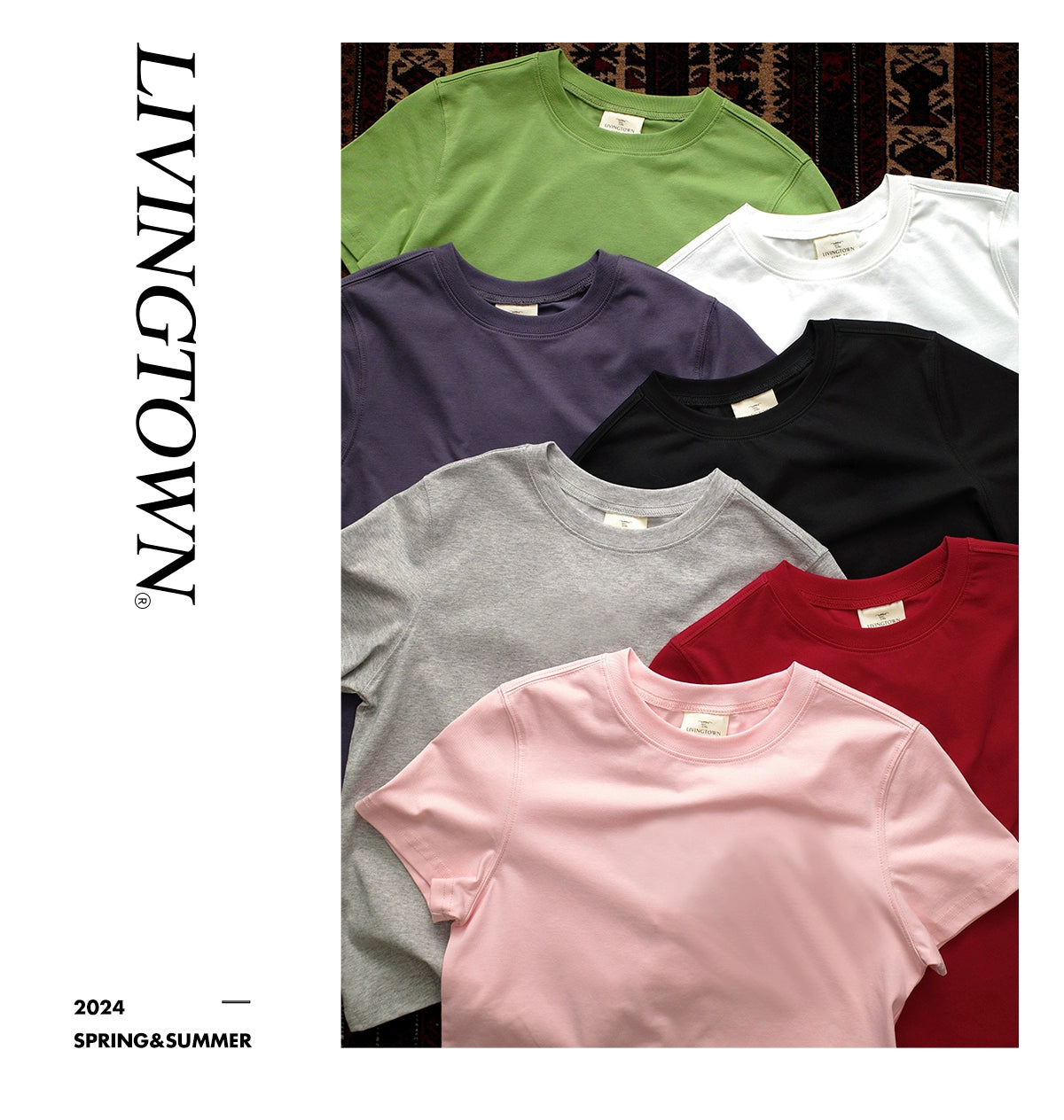 LIVINGTOWN Casual Loose Simple Slim Tee