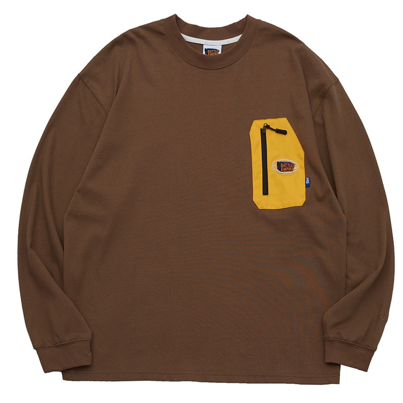 Battles Epoxy Contrast Color Casual Long Sleeve