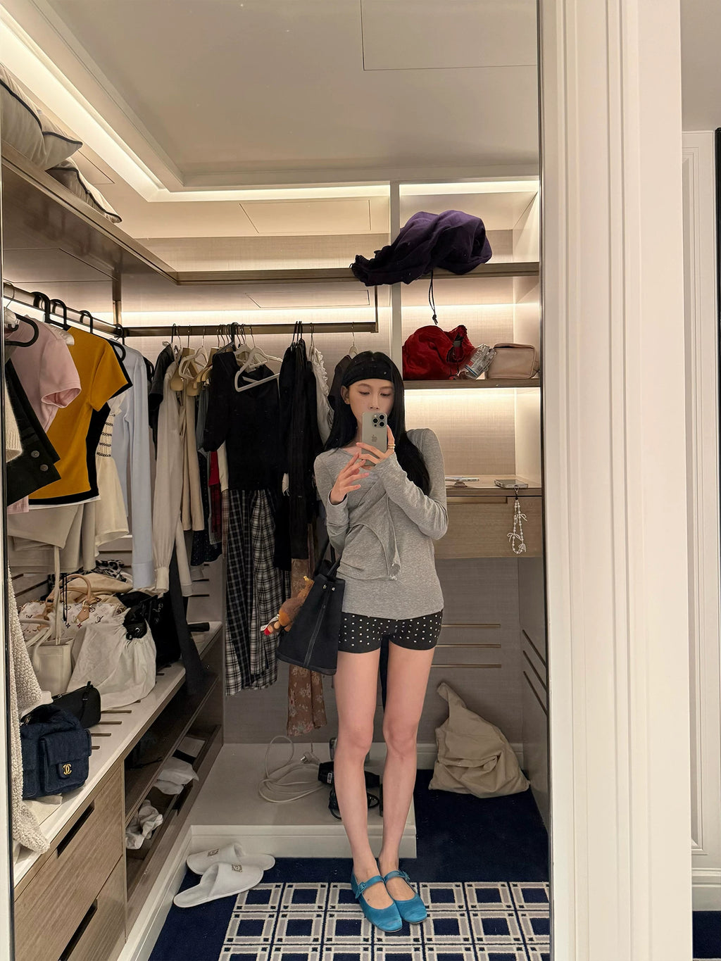 YOUNG KYLIN Slim-fit Two-wear Design Long-sleeved Dress