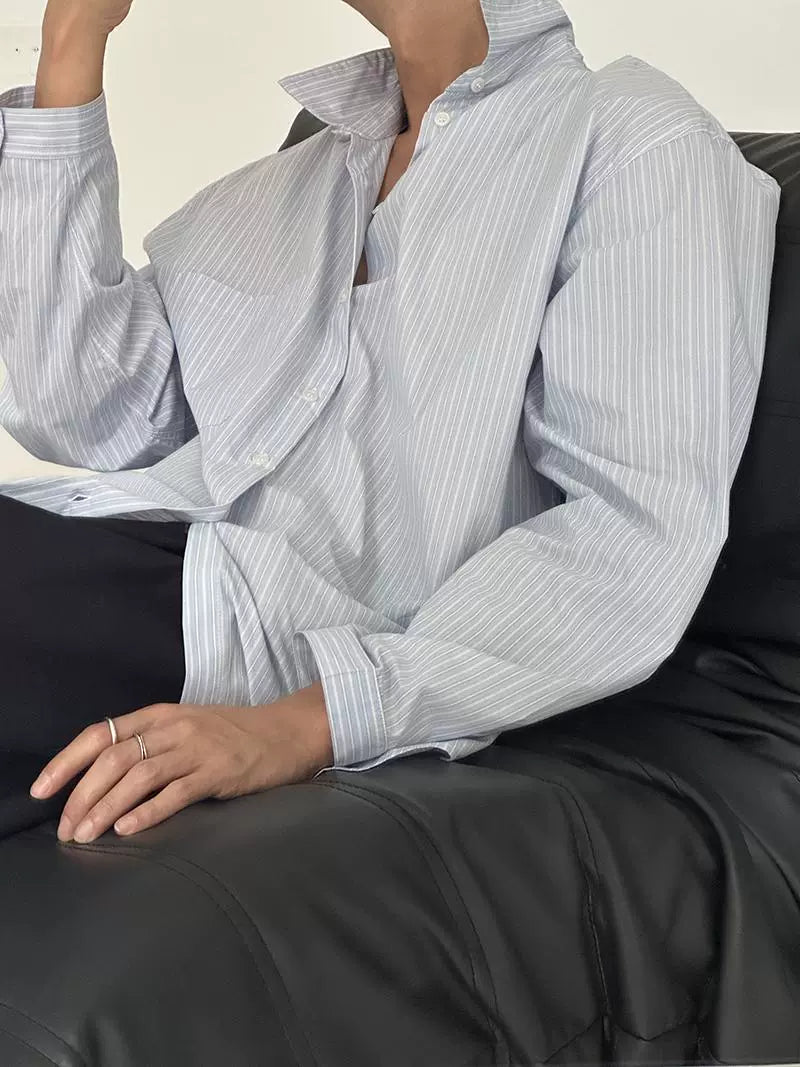 COLN Premium Slack Striped Shirt