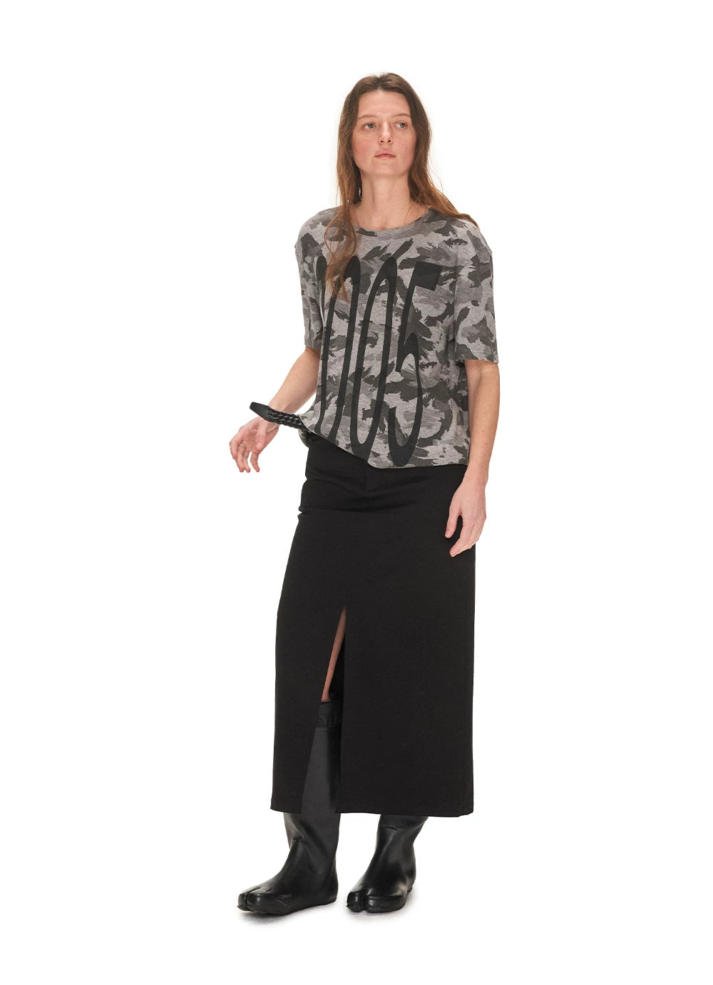ANTERIOR Crew Neck Loose Casual Tee