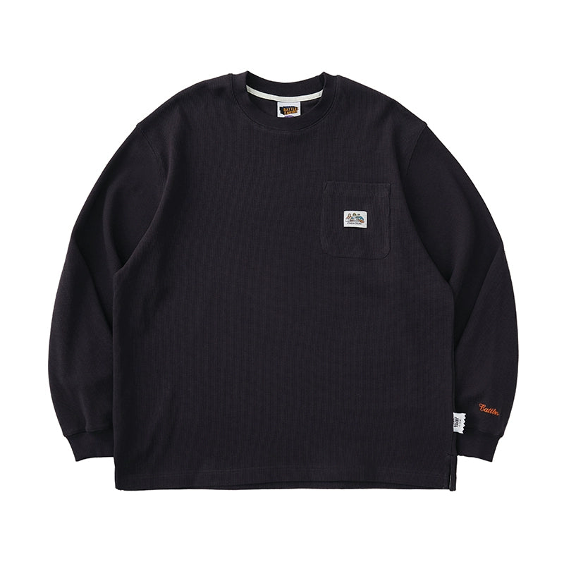 Battles Waffle Embroidery Bottom Long Sleeve