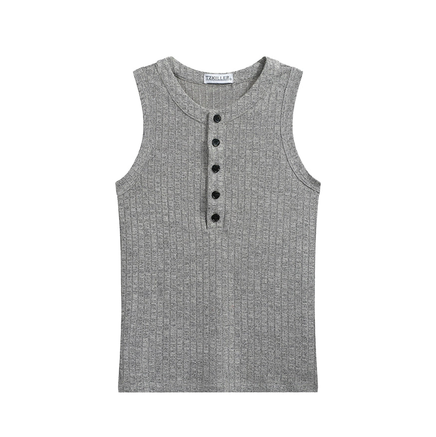 TZ Killer Button Henry Slim Fit Vest
