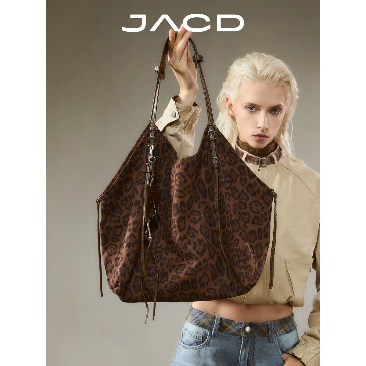 JACD Slack Leopard Print Tote Bag