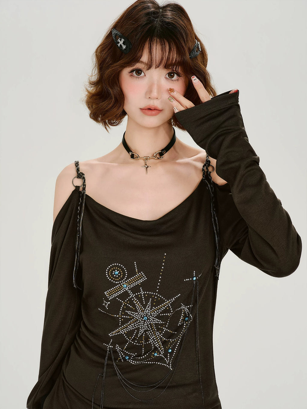 Girlyhalo Slim Fit Versatile Long Sleeve Suspender