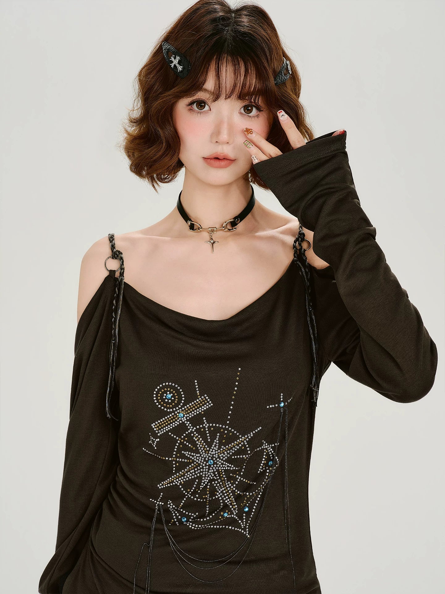 Girlyhalo Slim Fit Versatile Long Sleeve Suspender