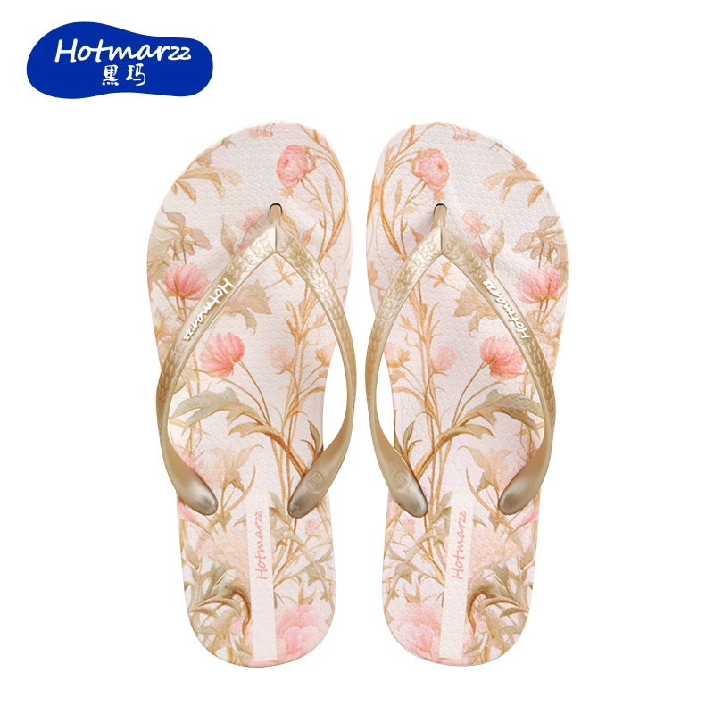 Hotmarzz Comfortable Soft Non-slip Wear-resistant Outer Wear Thick Bottom Flip-flops