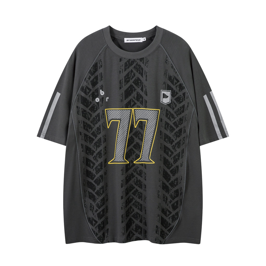 BeOurRule Vintage Tire Striped Sports Tee