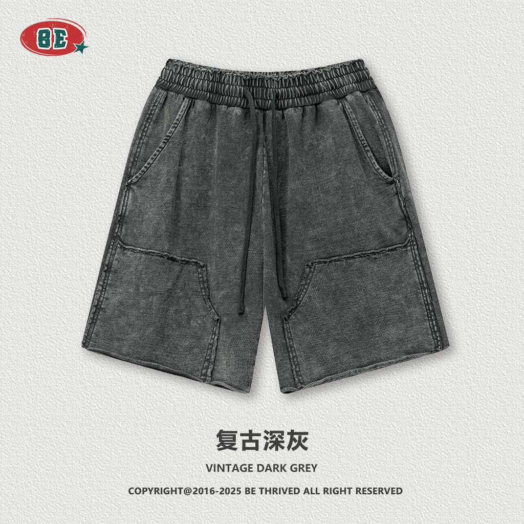 BE Batik Whitening Splicing 100% Cotton Shorts