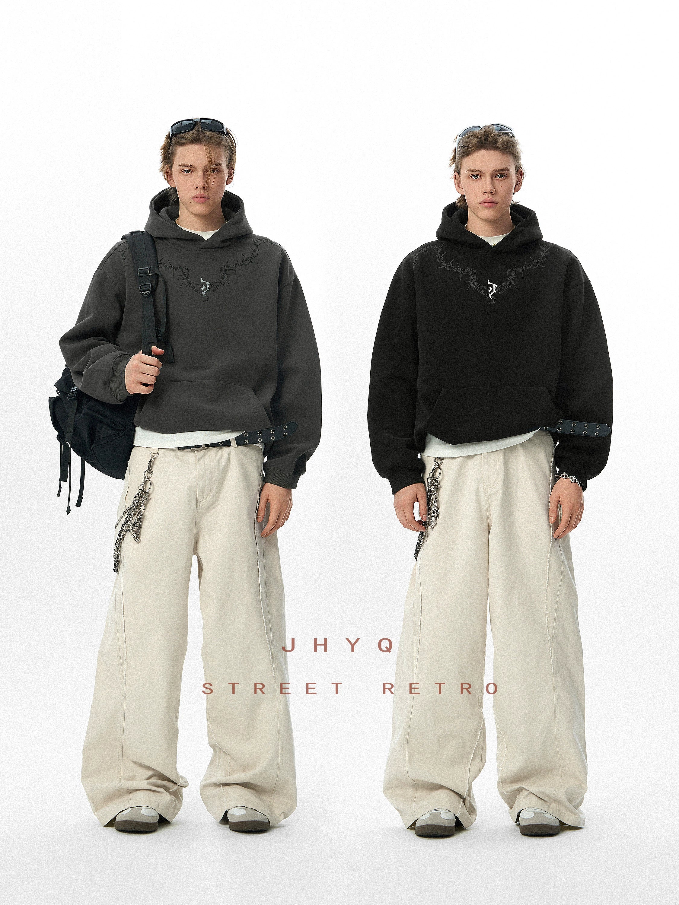 JHYQ Thorn Print Hoodie