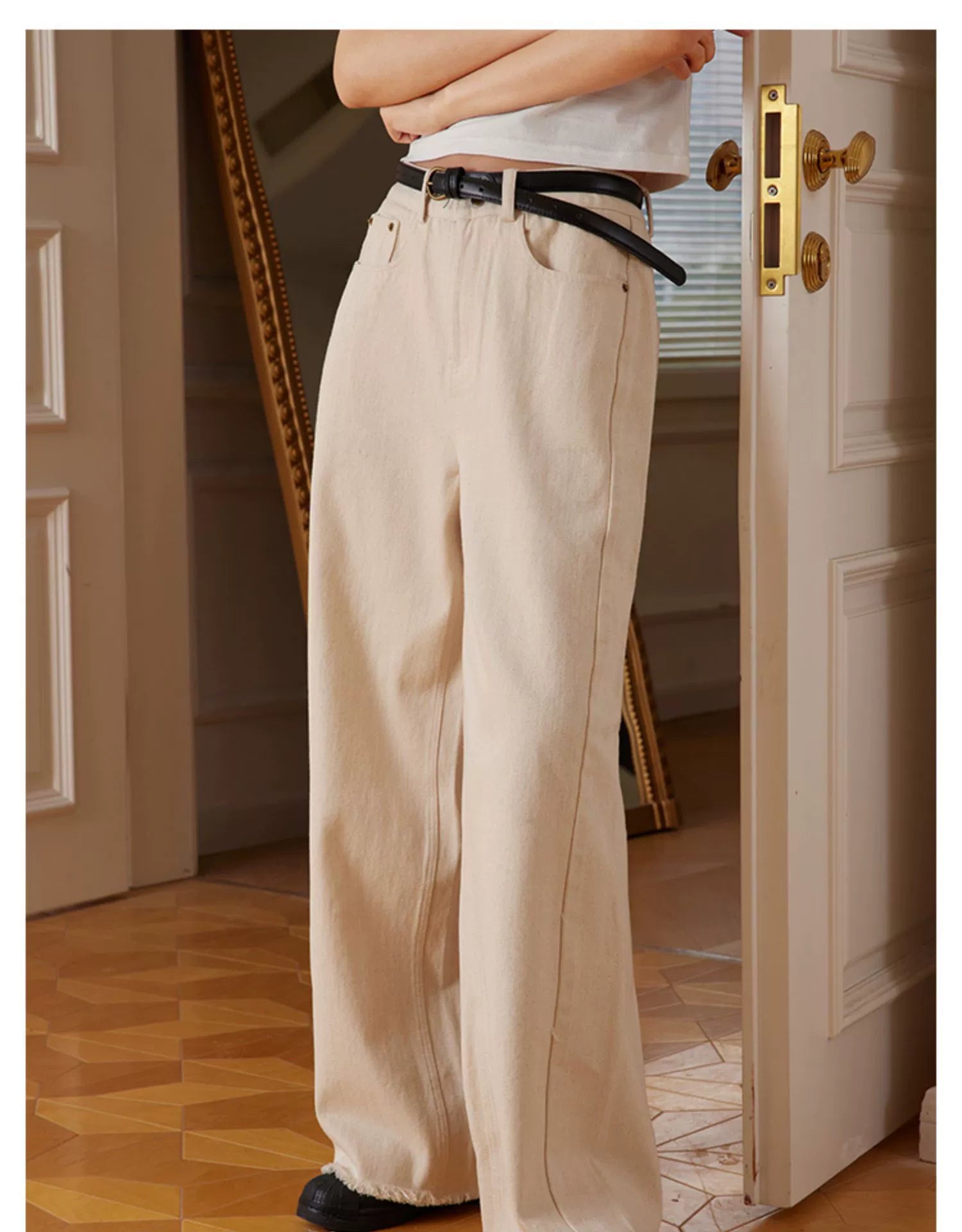 RPB BRAND Korean Skinny Versatile Casual Pants Straight Jeans