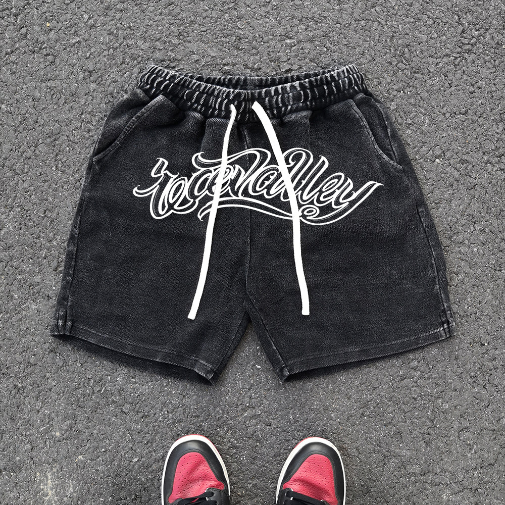 Wang Youbing Studio! 450G heavy wide shorts