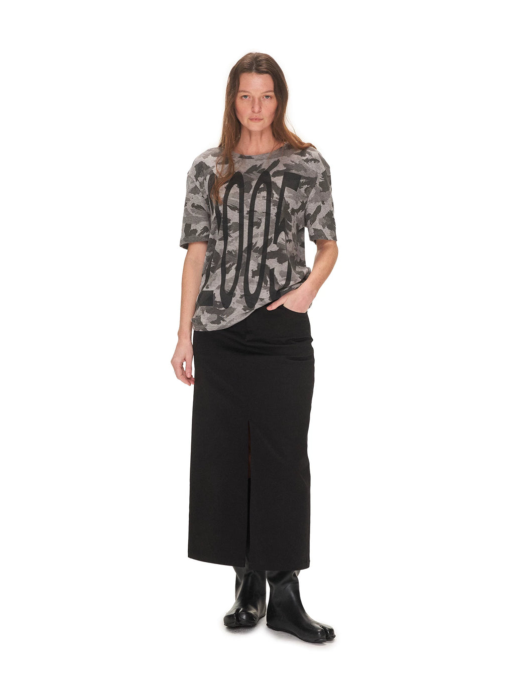 ANTERIOR Crew Neck Loose Casual Tee