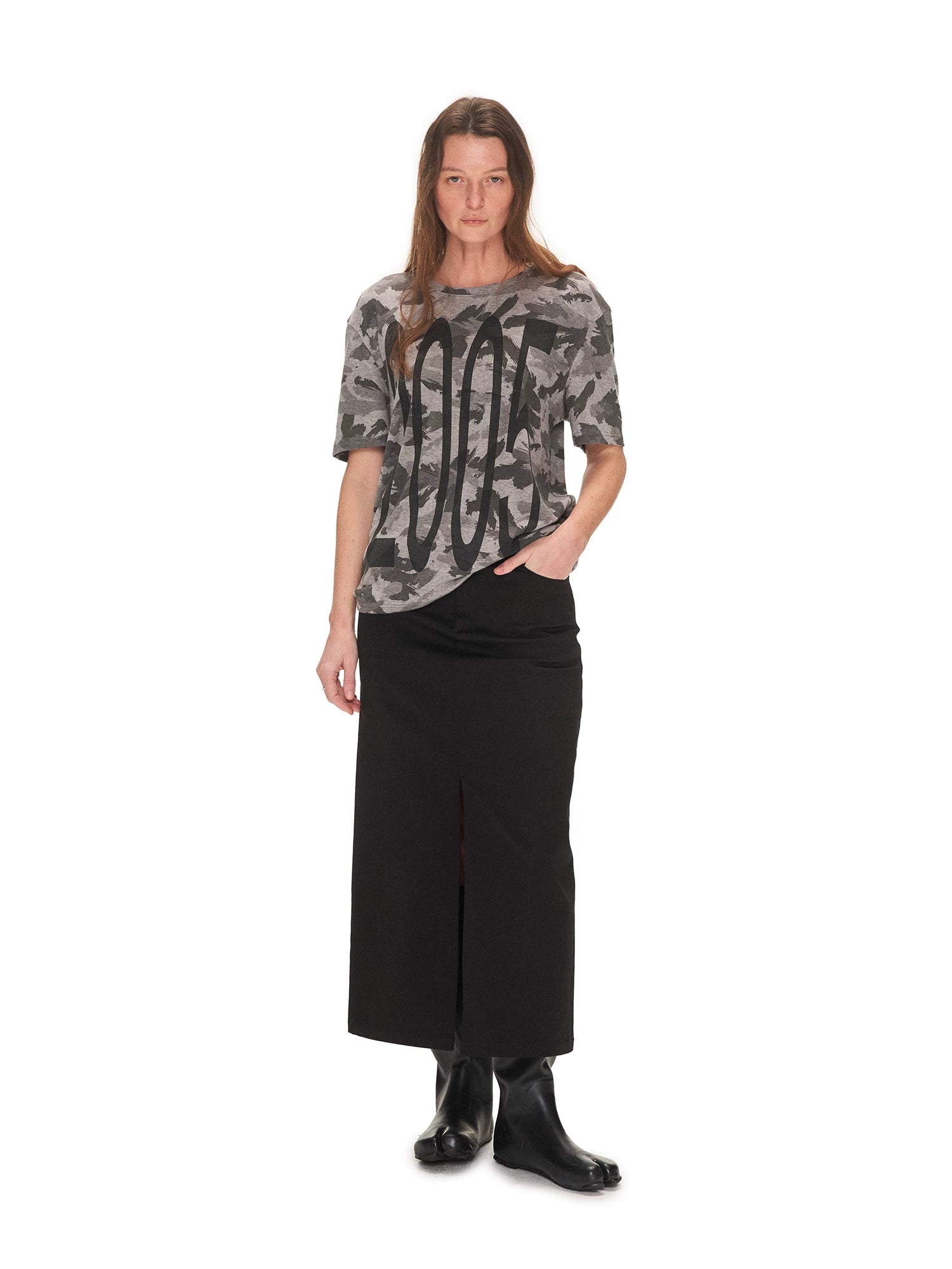 ANTERIOR Crew Neck Loose Casual Tee